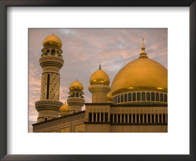 Golden Mosque Domes, Jame'asr Hassan Bolkia Mosque, Bandar Seri Begawan, Brunei Darussalam, Brunei by Holger Leue Pricing Limited Edition Print image