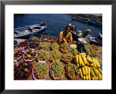 Vendor Selling Fruit At The Fish Market, Tripoli, Tarabulus, Libya by Doug Mckinlay Pricing Limited Edition Print image