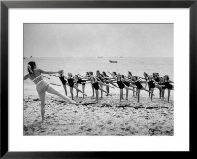Girls Of The Children's School Of Modern Dancing, Rehearsing On The Beach by Lisa Larsen Pricing Limited Edition Print image