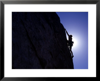 Climber On Castle Rock Ranch, City Of Rocks National Reserve, Idaho, Usa by Howie Garber Pricing Limited Edition Print image