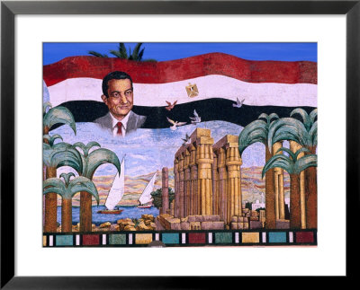 Mosaic Of President Hosni Mubarak, Cairo, Egypt by John Elk Iii Pricing Limited Edition Print image