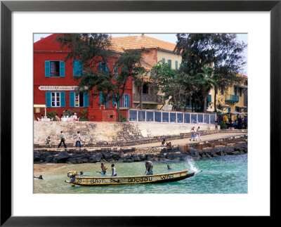 Motorboat Launching From A Dakar Beach, Senegal by Janis Miglavs Pricing Limited Edition Print image