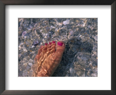 Woman's Foot In The Warm Water Of The Gulf Of Mexico, Holmes Beach, Florida by Stacy Gold Pricing Limited Edition Print image