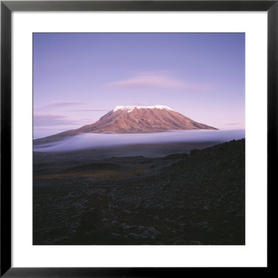 View Of Snow-Capped Mount Kilimanjaro From Mawenzi Tarn by David Pluth Pricing Limited Edition Print image