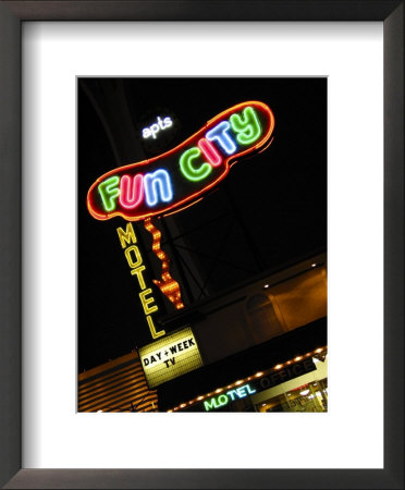 Fun City Motel Sign, Las Vegas, Nevada, Usa by Nancy & Steve Ross Pricing Limited Edition Print image