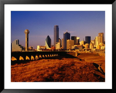 Houston Street Viaduct And Skyline From Trinity River Levee, Dallas, Texas by Witold Skrypczak Pricing Limited Edition Print image