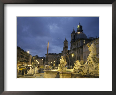 Fountain In The Piazza Navona Outside The Santa Maria Dell'anima Church In Rome, Italy by Richard Nowitz Pricing Limited Edition Print image