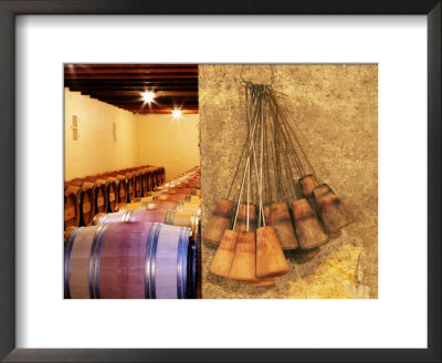 Barrel Cellar For Aging Wines In Oak Casks, Chateau La Grave Figeac, Bordeaux, France by Per Karlsson Pricing Limited Edition Print image