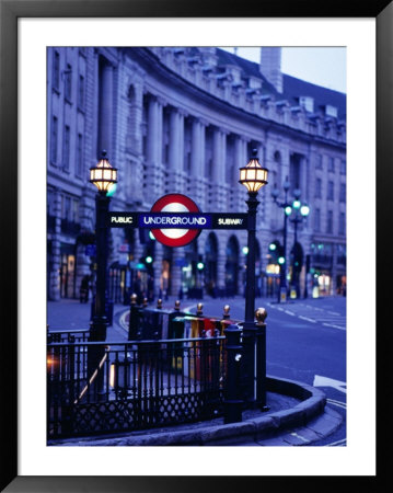 Underground Station Sign, London, United Kingdom, England by Christopher Groenhout Pricing Limited Edition Print image