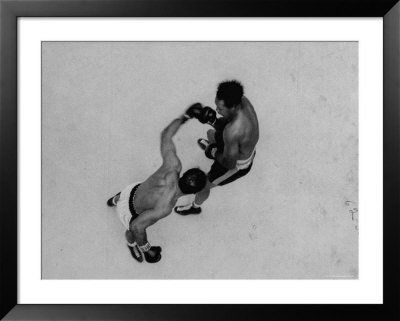 Overhead View Of Boxing Match Between Rocky Marciano And Archie Moore At Yankee Stadium by Ralph Morse Pricing Limited Edition Print image