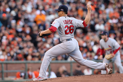 San Francisco, Ca - Oct. 22: San Francisco Giants V St. Louis Cardinals - Kyle Lohse by Christian Petersen Pricing Limited Edition Print image