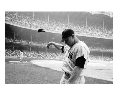Yankee Mickey Mantle Flinging His Batting Helmet Away In Disgust During Bad Day At Bat by John Dominis Pricing Limited Edition Print image