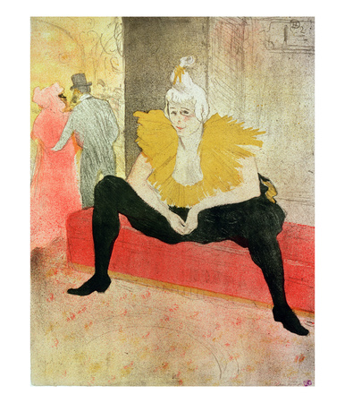La Clowness Looks Around, Madamoiselle Cha-U-Kao by Henri De Toulouse-Lautrec Pricing Limited Edition Print image
