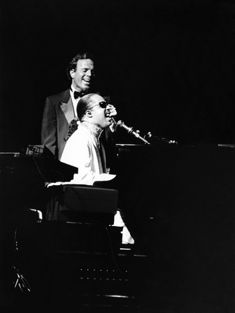 Stevie Wonder And Julio Iglesias -  1987 by Guy Crowder Pricing Limited Edition Print image