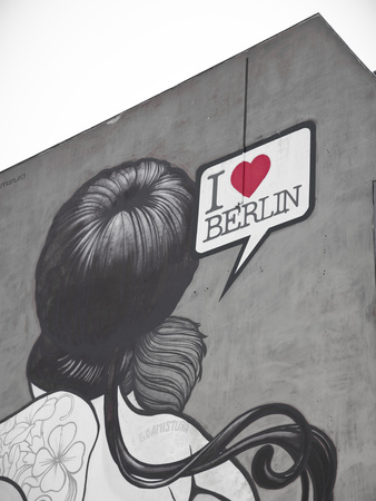 I Love Berlin' Mural On Building, Berlin, Germany by Jon Arnold Pricing Limited Edition Print image