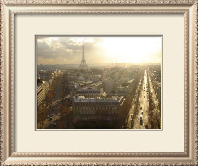 Eiffel Tower Above The Grand Boulevards Of Paris by Sadie Jernigan Pricing Limited Edition Print image