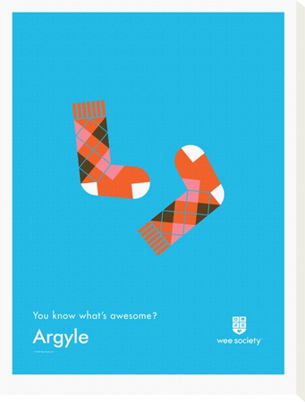 You Know What's Awesome? Argyle (Blue) by Wee Society Pricing Limited Edition Print image