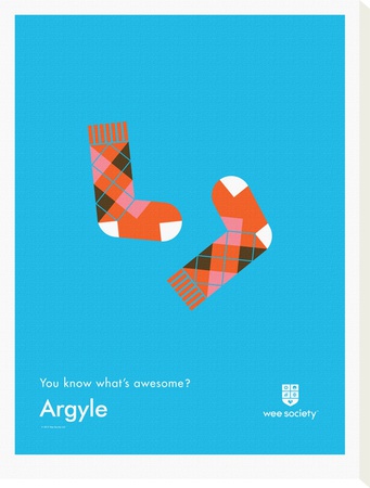 You Know What's Awesome? Argyle (Blue) by Wee Society Pricing Limited Edition Print image