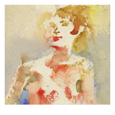 Watercolor Painting Of Woman by Images Monsoon Pricing Limited Edition Print image