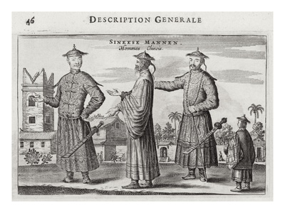 Chinese Men, A General Description From An Account Of A Dutch Embassy To China, 1665 by Jacob Van Meurs Pricing Limited Edition Print image