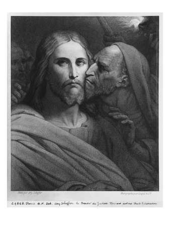 The Kiss Of Judas by Ary Scheffer Pricing Limited Edition Print image