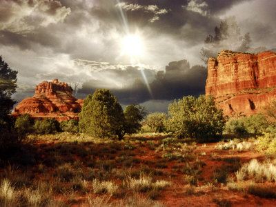 Bell Rock And Courthouse Butte, Sedona, Arizona, Usa by Images Monsoon Pricing Limited Edition Print image
