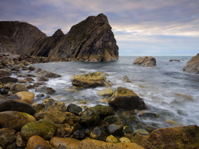 Stair Hole And The Lulworth Crumple, Lulworth Cove, Dorset, England, United Kingdom, Europe by Adam Burton Pricing Limited Edition Print image