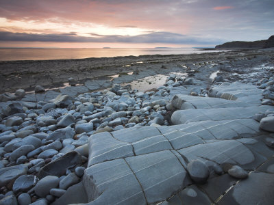 Eroded Rock Ledges At Kilve In Somerset, England, United Kingdom, Europe by Adam Burton Pricing Limited Edition Print image