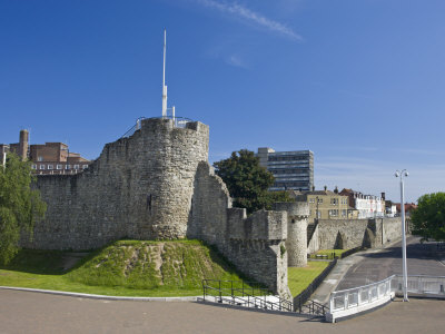 Arundel Tower And The Medieval Walls Of Old Southampton City, Southampton, Hampshire, England, Uk by Adam Burton Pricing Limited Edition Print image