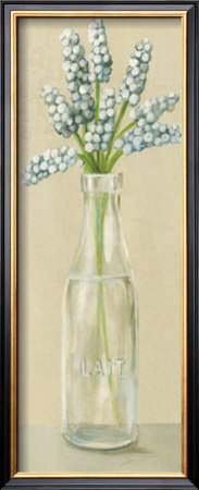 Blue Flowers In Bottle by David Col Pricing Limited Edition Print image