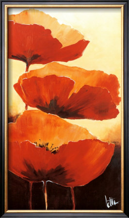 Three Red Poppies I by Jettie Rosenboom Pricing Limited Edition Print image