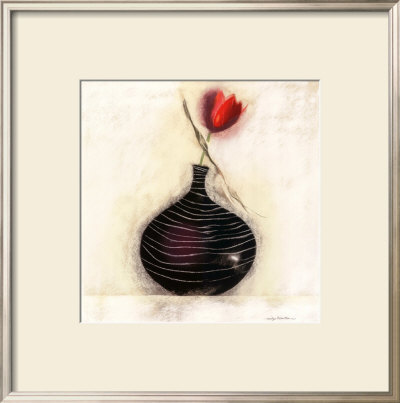 Tulip In Black Vase I by Marilyn Robertson Pricing Limited Edition Print image