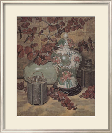 Eucalyptus With Lotus Vase by Francie Botke Pricing Limited Edition Print image