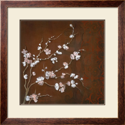 Cherry Blossoms On Cinnabar Ii by Janet Tava Pricing Limited Edition Print image
