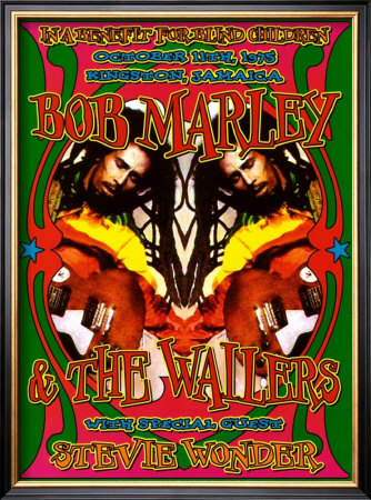 Bob Marley & Stevie Wonder by Dennis Loren Pricing Limited Edition Print image