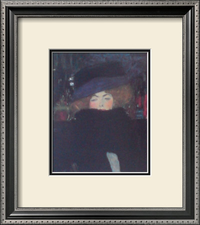 Lady With Hat & Feather Boa by Gustav Klimt Pricing Limited Edition Print image