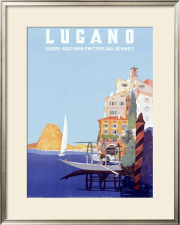 Italian Resort Lugano by Leopoldo Metlicovitz Pricing Limited Edition Print image