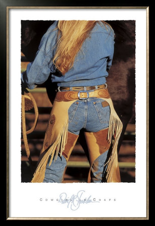 Cowgirl In Chaps by David R. Stoecklein Pricing Limited Edition Print image