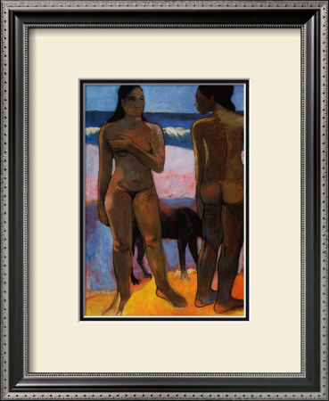 Two Nudes On A Tahitian Beach, 1891 by Paul Gauguin Pricing Limited Edition Print image