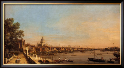 The Thames From The Terrace Of Somerset by Canaletto Pricing Limited Edition Print image
