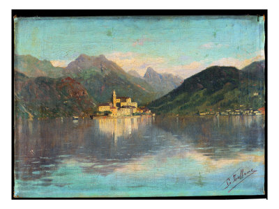 The Isle Of San Giulio In The Lake Orta by Lorenzo Lotto Pricing Limited Edition Print image