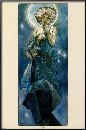 The Moon by Alphonse Mucha Pricing Limited Edition Print image