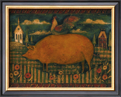 Farmhouse Pig by Susan Winget Pricing Limited Edition Print image