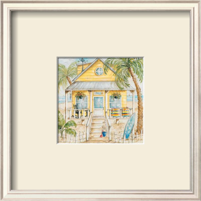 Yellow Beach House by Kate Mcrostie Pricing Limited Edition Print image