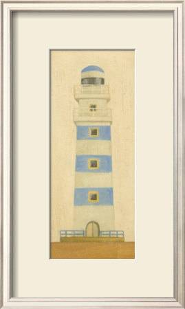 Lighthouse With Blue Fence by Jose Gomez Pricing Limited Edition Print image