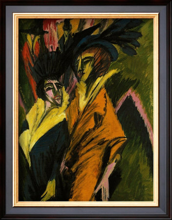 Two Women On The Street by Ernst Ludwig Kirchner Pricing Limited Edition Print image