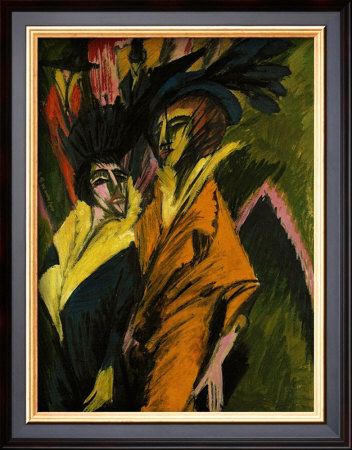 Two Women On The Street by Ernst Ludwig Kirchner Pricing Limited Edition Print image
