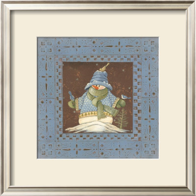 Blue Tin Snowman Ii by Jo Moulton Pricing Limited Edition Print image