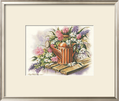 Watering Can And Hyacinths by Peggy Thatch Sibley Pricing Limited Edition Print image