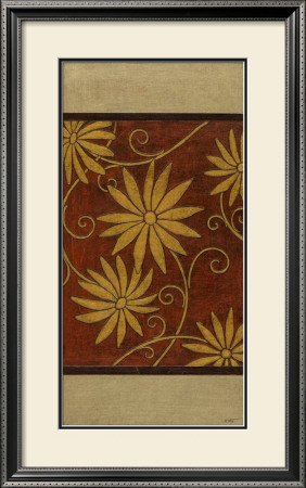 Gold Daisies On Mahogany I by Norman Wyatt Jr. Pricing Limited Edition Print image